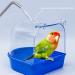 Bird Bath Tub for Small Parrots and Birds - Hanging Parrot Bathtub - Pet Bird Cage Accessories in Blue - Buy Online on GoSupps.com