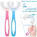 U Shaped Toothbrush for Kids - Silicone 360 Whitening & Massage Manual Training for Ages 6-12 2 Pack - Buy Online on GoSupps.com