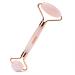 Fancii Rose Quartz Facial Roller Massager for Face Eyes and Body - Anti-Aging Jade Beauty Skincare Tool Made with 100% Brazilian Quartz Stone (Aeva)