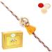 Ghasitaram Gifts Rakhi for Brother Rakhis Online - RM-652 Premium Rakhi with 400 GMS of Soan Papdi