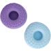 Buy Silicone Cute Shaped Makeup Brushes & Cleansing Bowl | Soft Cosmetic Brushes for Home & Salon Blue & Purple - Buy Online on GoSupps.com