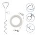 1Above_20ft(6m) heavy duty Dog stake and tie out cable with 16 Inch spiral ground stake Puppy pet Outdoor Tie Out Lead Leas