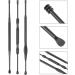 ODEROL Stainless Steel Earwax Pick Set - 6 Pcs Spoon Tool for Safe & Effective Ear Cleaning | Black 12.5X0.5CMx2pcs - Buy Online on GoSupps.com