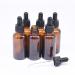 Boonhy pipette bottle 30ml-6 pc pharmacists' set made of amber glass with dropper pipette glass funnel and label for essential oil aromatherapy perfume oil liquid 6 pack