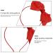 Red Lace Bow Headband for Girls Kids - Big Ribbon Hair Hoop for Christmas Party - Buy Online on GoSupps.com