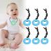 10PCS Kids Chewing Pendant Chew Sensory Necklace - Dark Blue | Silicone Teething Pain Relief for Children - Low Temp Resistant - Buy Online on GoSupps.com