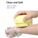 Silicone Bathroom Brush & Massage Shampoo Dispenser - Soft Shower Cleaning Tool for Kids Pets & Adults - Yellow - Buy Online on GoSupps.com