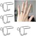 PLCPDM 10 Pack Adjustable Finger Nail Art Finger Rings Women Girl Jewelry Nail Rings Adjustable Fingertip Rings Copper Material Gold-color - Buy Online on GoSupps.com