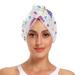 Colorful Umbrella Hair Towel 2 Pack Super Absorbent Hair Drying Towel Quick Dry Hair Turbans Head Towel with Button Twisty Wrap for Women Girls