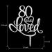 Glitter Silver Acrylic 80 Years Loved Cake Topper 80th Birthday Anniversary Party Decorations (80 Silver) 80 cm Silver - Buy Online on GoSupps.com