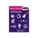 Glitter Tattoo Stencil Set - Rock N Rollin Temporary Tattoos | Hypoallergenic and Dermatologist Tested - Buy Online on GoSupps.com