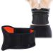 Back bandage self -warming lordosis support belt adjustable belly control belt waist trainer lower back band for herniated disc sciatica scoliosis pain relief (color: Schwa black L