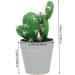 Alipis Potted Cactus Ornament Fake Planta Decor Plastic Flower Pots Plastic Plant Pots Porcelain Artificial Greenery Desktop Adornments Simulation Cactus Statue Silk Flowers Fake Bonsai Green 19X9CM - Buy Online on GoSupps.com