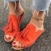 Shop Stylish Flat Plateau Sandals for Women - Comfortable Tassel Leather Open Toe Gladiator Beach Sandals - Non-Slip Outdoor Footwear in Oranje (EU 36) - Buy Online on GoSupps.com