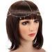 Jewelry Chain Headpiece Head Chain Jewelry Headpiece Forehead Chain Tassel Metal Sequin Hair Band Decoration Accessary for Wedding Prom Party Golden - Buy Online on GoSupps.com