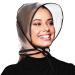 Lusofie 6 Pieces Rain Bonnet with Visor Clear Waterproof Rain Scarf Protect Hairstyle Plastic Rain Hats for Women Transparents