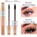 4D Silk Fiber Eyelash Mascara with 2 Brushes 2 in 1 Mascara Smudge-proof No Clumping No Flaking Thick and Black Waterproof Extra Long Lashes Voluminous Eyelashes (Pack of 1) - Buy Online on GoSupps.com
