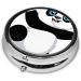 Pandas Printed Mini Round Pill Box - 3 Compartment Organizer for Travel & Home | Portable Medicine Case - Buy Online on GoSupps.com