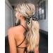 Bartosi Bow Hair Scrunchies - Rabbit Bunny Ear Hair Bands for Women - Pack of 4 Black Leopard - Fashion Hair Accessories - Buy Online on GoSupps.com