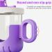 Nohlerlife Baby Training Cup with Lid and Straw - 300ml Purple Sippy Cup | Spill-Proof, Leak-Proof Soft Silicone Spout Cup - Buy Online on GoSupps.com