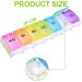 Jsdoin 7-Day Pill Box | Rainbow Pill Organizer with 7 Compartments | Easy to Open Medicine Box - Buy Online on GoSupps.com