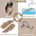 Large 2 Pairs Latte Gel Arch Support Insoles with Heel Cushions for Pressure Relief - Adhesive Pads for Sandals, Flip Flops, Flats, and Dress Shoes - Buy Online on GoSupps.com