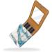 Travel Lipstick Organizer Case | Portable Makeup Bag with Mirror | White Blue Marble Texture - Buy Online on GoSupps.com