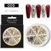 8 Wheels Fashion Manicure Nail Art Mixed Metal Nail Rhinestones Glitters Flower Shell Beads 3D Shell Flower(001) - Buy Online on GoSupps.com