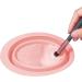 Brush Cleaning Mat | Foldable Cosmetic Brushes Scrubber Bowl Portable Cleansing Mats Washing Tool for Women's Brushes Sponge and Pink - Buy Online on GoSupps.com