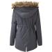 Buy Haiorziyou Women's Winter Parka - Long-Sleeved Warm Windbreaker with Zipper Hood - Daker Outdoor Jacket in Gray - Plus Size Available - Buy Online on GoSupps.com