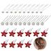 SIOPPKI Wedding Hair Pins 30pcs Hair Accessories Diamond U Shape Jewelry Supplies for Wedding/Evening/Birthday/Daily