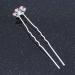 Bridal/Wedding/Prom/Party Set Of 6 Red Austrian Crystal Daisy Flower Hair Pins In Silver Tone - Buy Online on GoSupps.com