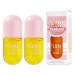 Plumping & Hydrating Lip Oil Duo with Ginger Essential Oil 8ml - For a Daily Natural Shine Non-Sticky Feel Yellow One Size One Size Yellow