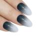 False Nails Bling art Grey white Gel Ombre Almond Stiletto Long Fake Tips
