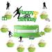 Soccer Cake topper and Cupcake topper Soccer Birthday Party Decorations Sport Birthday Decorations for Boys Girls Birthday Party Supplies 1*cake Topper+8*cupcake Topper