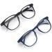 Buy Lanlang 2-Pack Blue Light Filter Glasses for Men - Anti-Eye Strain & UV Protection - Stylish Black & Blue - 0-4.0 Diopters - Buy Online on GoSupps.com