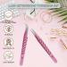 BeautyPros Eyelash Extension Set | Stainless Steel Curved & Straight Tweezers | Classic Pointed Tweezers for Volume Extensions | 2-Piece Pink Tweezers - Buy Online on GoSupps.com