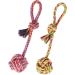 Vivifying Dog Rope Toys Pack of 2 Interactive Braided Cotton Pet Chew Rope Toys for Dog Teeth Cleaning 2 PCS Dog Rope Toy With Ball - Buy Online on GoSupps.com