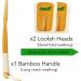 Natural Loofah Shower Scrubber with Bamboo Handle | Eco-Friendly Gentle Exfoliation Long Handle & Extra Loofah - Plastic-Free - Buy Online on GoSupps.com