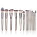 MADALIAN 15 Makeup Brush Set Full Set Of Loose Powder Brush Flat Foundation Brush Eye Shadow Set Brush Beauty Tools 1 D