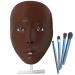 Silicone Makeup Practice Face for Beginners | Reusable Black Skin Training Board for Eyebrow Eyeliner & Foundation - Buy Online on GoSupps.com