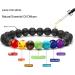 7 Chakra Lava Stone Bracelet for Men & Women Natural 8mm Sparkling Gemstone Jewelry Yoga Gift Pearl & Tiger Eye Beads - Buy Online on GoSupps.com