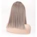 Vebonny Ashy Silver Ombr Wig | Short Bob Synthetic Hair | 12 Inch Glue-Free Mixed Blonde Brown Wig #144 - Buy Online on GoSupps.com