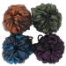 Loofah Bath and Shower Sponge Pouf,Mesh Brush Ball Exfoliating Body Scrubber Ball Pack of 4(60g/pcs)