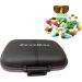 Portable 8-Compartment Pill Box - Waterproof Medicine Organizer for Travel & Daily Use | Secure & Easy-to-Carry for Vitamins Supplements Medications & Jewelry - Buy Online on GoSupps.com