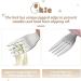 Qkie 4-Pack Stainless Steel Baby Cutlery Set | Toddler Fork & Spoon with Silicone Handles | Ideal for 10+ Months | Sand White & Gray - Buy Online on GoSupps.com