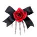 Halloween Skeleton Claws Hair Clips Funny Halloween Hair Clip Skull Skeleton Hands Bones Hand Hair Clip - Skull Skeleton Hands Bone Hair Clip with Flower Skull Hand Clips for dic red