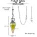 JOVIVI Peridot Crystal Pendulum for Dowsing, Healing & Meditation - Green Quartz Gemstone Pendant for Reiki & Witchcraft - Buy Online on GoSupps.com