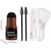Eye Brows Stencil & Stamp Kit - Eyebrow Stencils For Older Women | 10PCS Brow Card with Brow Powder & 2pcs Brushes | Perfect Eye Brow Stencil Kits for Important Occasion Home Outdoor Beginners Black - Buy Online on GoSupps.com