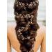 Casdre Pearl Rhinestone Bridal Hair Vine Headpiece - B Gold | Wedding Accessories for Women and Girls - Buy Online on GoSupps.com